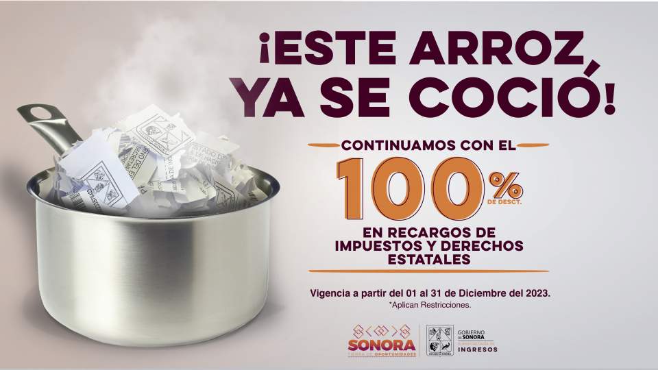 Durante diciembre continúa Gobierno de Sonora con programa de descuentos 