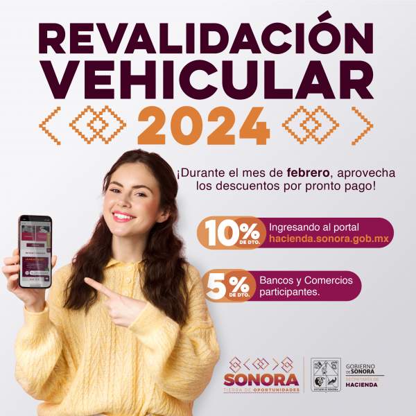 Continúan descuentos por pronto pago en revalidación vehicular 2024